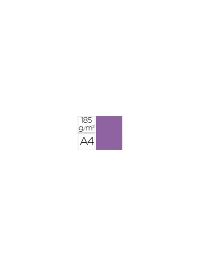 Cartulina guarro din a4 violeta 185 gr paquete 50 hojas