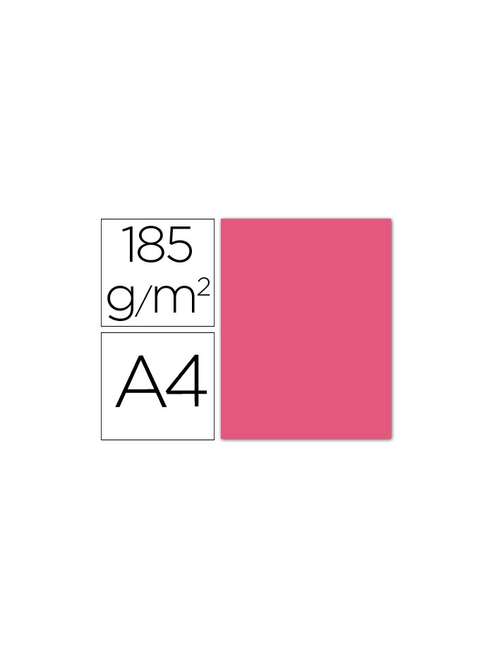 Cartulina guarro din a4 fucsia 185 gr paquete 50 hojas Cartulina guarro din a4 fucsia 185 gr paquete 50 hojas
