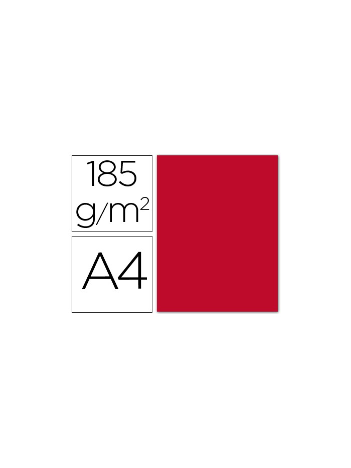 Cartulina guarro din a4 rojo 185 gr paquete 50 hojas Cartulina guarro din a4 rojo 185 gr paquete 50 hojas