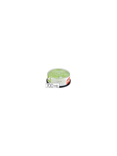 Cd-r q-connect capacidad 700mb duracion 80min velocidad 52x bote de 25 unidades