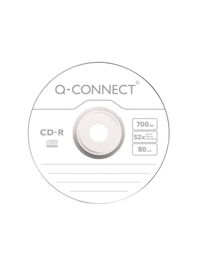 Cd-r q-connect capacidad 700mb duracion 80min velocidad 52x bote de 25 unidades