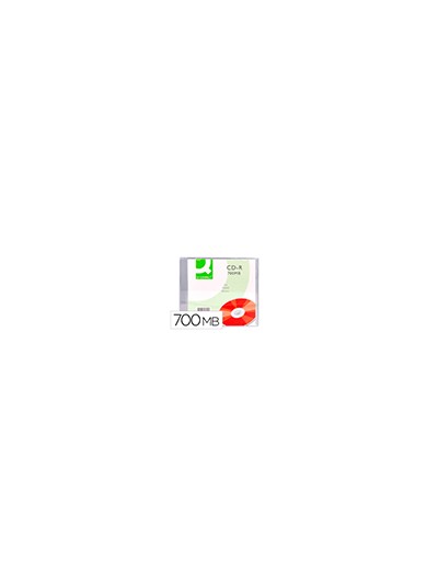 Cd-r q-connect capacidad 700mb duracion 80min velocidad 52x caja slim