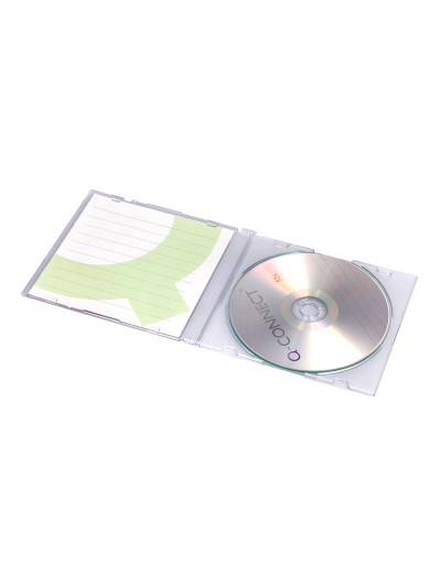 Cd-r q-connect capacidad 700mb duracion 80min velocidad 52x caja slim