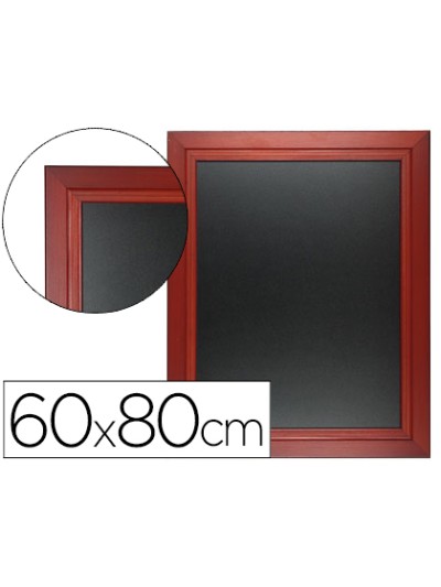 Pizarra negra liderpapel mural de madera con superficie para rotuladores tipo tiza 60x80cm