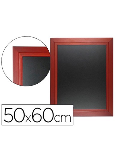 Pizarra negra liderpapel mural de madera con superficie para rotuladores tipo tiza 50x60cm
