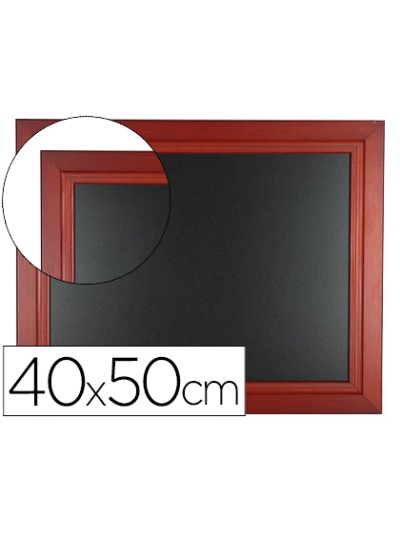 Pizarra negra liderpapel mural de madera con superficie para rotuladores tipo tiza 40x50cm