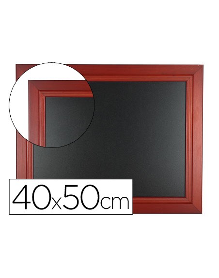 Pizarra negra liderpapel mural de madera con superficie para rotuladores tipo tiza 40x50cm