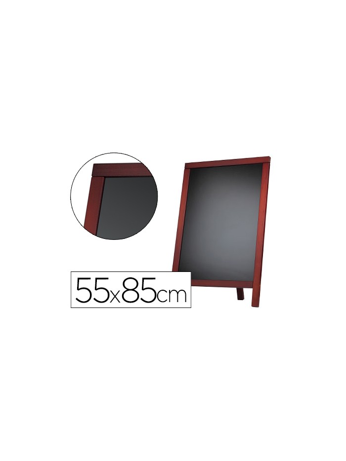Pizarra negra liderpapel caballete y marco de madera con superficie para rotuladores tipo tiza 55x85cm Pizarra negra liderpapel caballete y marco de madera con superficie para rotuladores tipo tiza 55x85cm