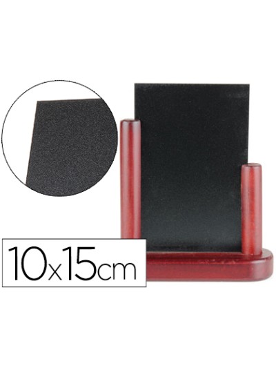 Pizarra negra liderpapel doble cara de madera con superficie para rotuladores tipo tiza 10x15cm