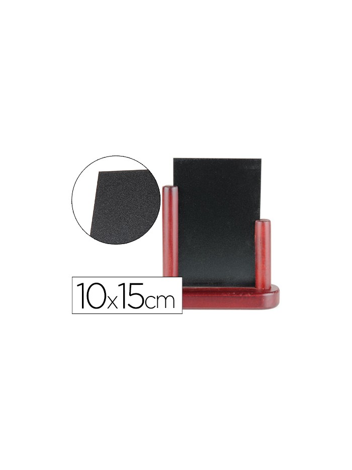 Pizarra negra liderpapel doble cara de madera con superficie para rotuladores tipo tiza 10x15cm