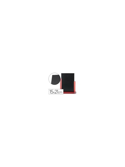 Pizarra negra liderpapel doble cara de madera con superficie para rotuladores tipo tiza 15x21cm