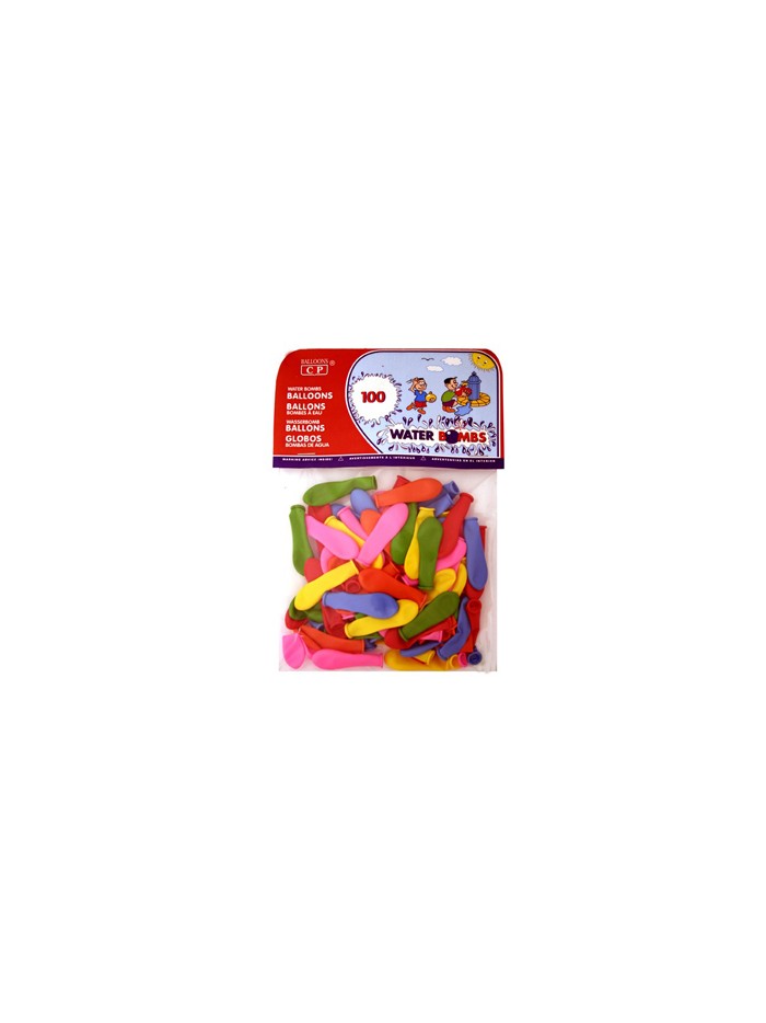 Globo 100% latex biodegradable de agua bolsa de 100 unidades colores surtidos Globo 100% latex biodegradable de agua bolsa de 100 unidades colores surtidos