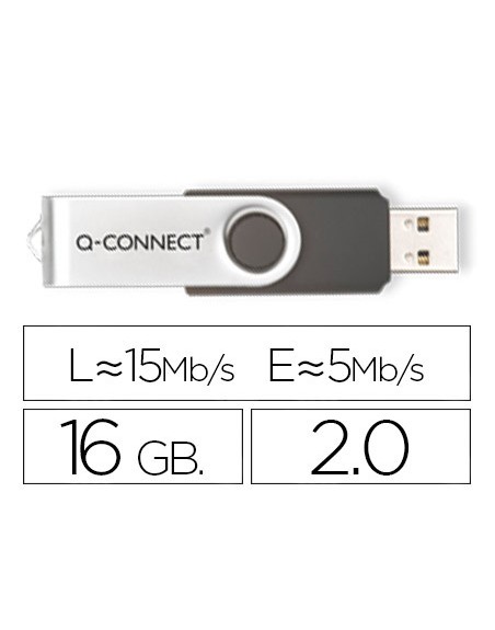 Memoria usb q-connect flash 16 gb 2.0