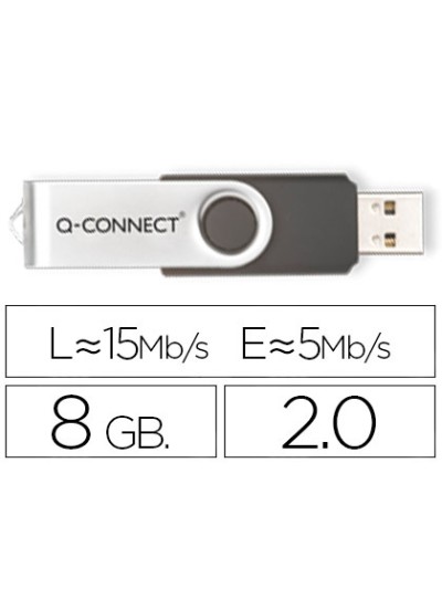 Memoria usb q-connect flash 8 gb 2.0