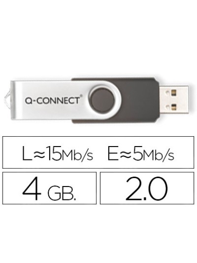 Memoria usb q-connect flash 4 gb 2.0