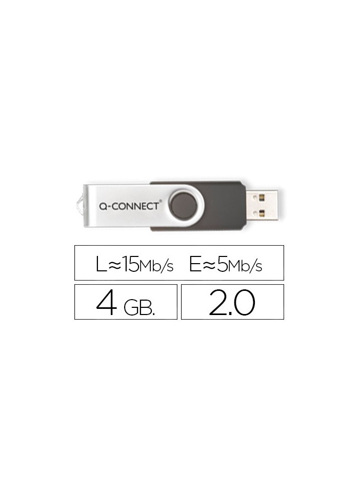 Memoria usb q-connect flash 4 gb 2.0 Memoria usb q-connect flash 4 gb 2.0