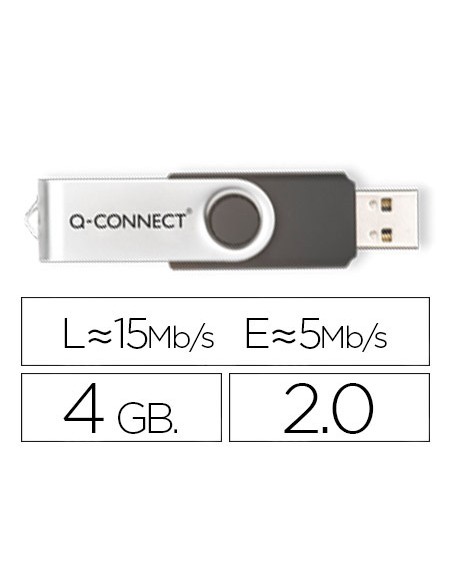 Memoria usb q-connect flash 4 gb 2.0