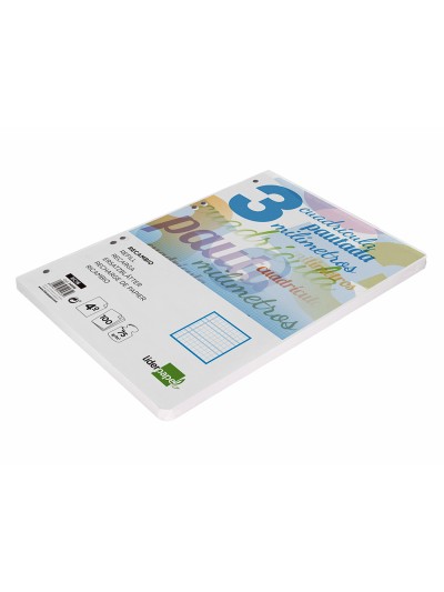 Recambio liderpapel cuarto pautaguia 100 hojas 75 g cuadriculado pautado 3 mm con margen 6 taladros