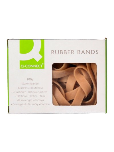 Bandas elasticas q-connect 100 gr 150x9 mm numero 15