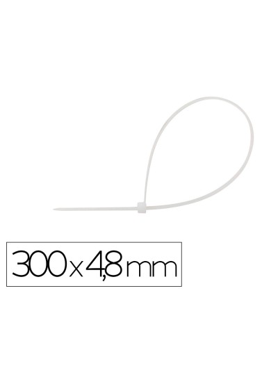 Brida q-connect color blanco 300x4,8 mm bolsa de 100 unidades