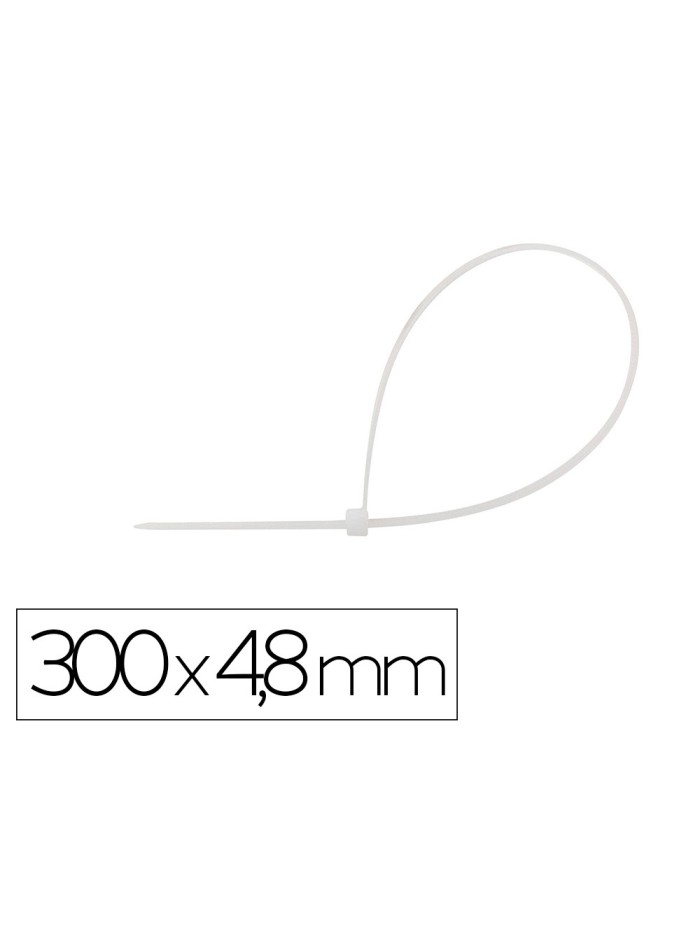 Brida q-connect color blanco 300x4,8 mm bolsa de 100 unidades Brida q-connect color blanco 300x4,8 mm bolsa de 100 unidades