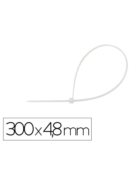 Brida q-connect color blanco 300x4,8 mm bolsa de 100 unidades