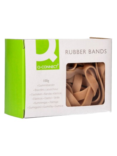 Bandas elasticas q-connect 100 gr 150x9 mm numero 15