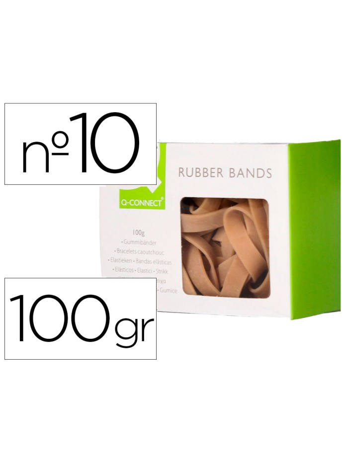 Bandas elasticas q-connect 100 gr 100x9 mm numero 10 Bandas elasticas q-connect 100 gr 100x9 mm numero 10