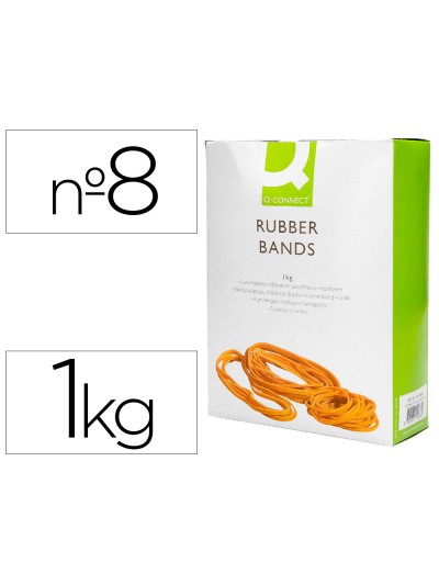 Gomillas elasticas q-connect 1000 gr numero 8 80 x 2 mm