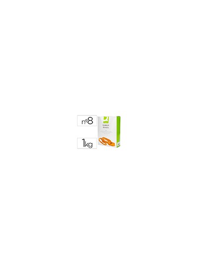 Gomillas elasticas q-connect 1000 gr numero 8 80 x 2 mm