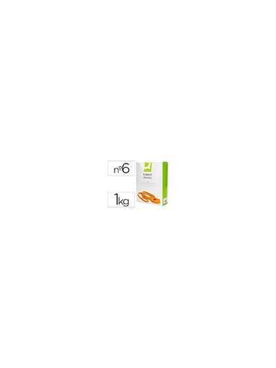Gomillas elasticas q-connect 1000 gr numero 6 60 x 2 mm