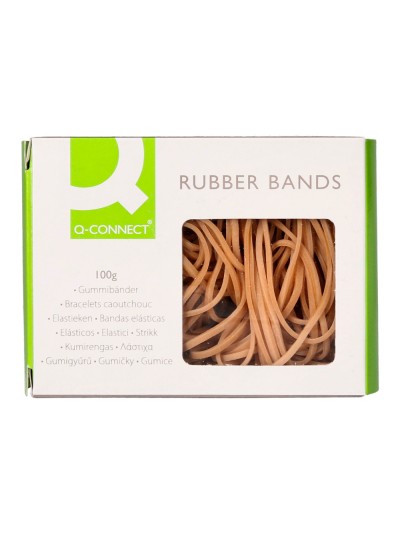 Gomillas elasticas q-connect 100 gr numero 20 200 x 2 mm