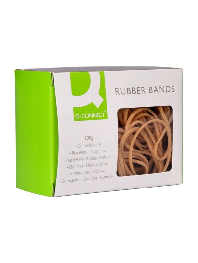 Gomillas elasticas q-connect 100 gr numero 15 150 x 2 mm