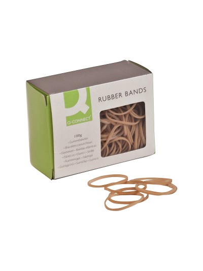 Gomillas elasticas q-connect 100 gr numero 6 60 x 2 mm