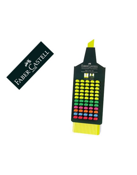 Rotulador faber fluorescente 48 expositor 60 unidades colores surtidos