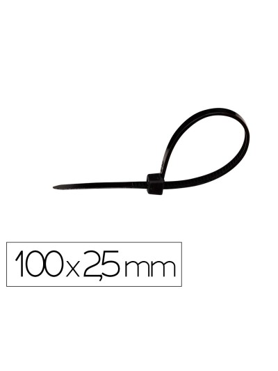 Brida q-connect color negro 100x2,5 mm bolsa de 100 unidades