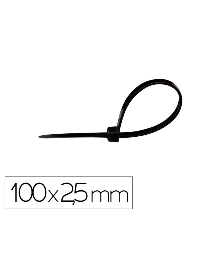 Brida q-connect color negro 100x2,5 mm bolsa de 100 unidades Brida q-connect color negro 100x2,5 mm bolsa de 100 unidades