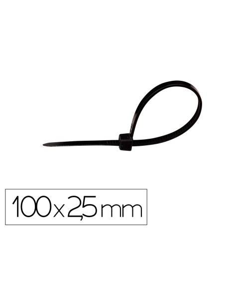 Brida q-connect color negro 100x2,5 mm bolsa de 100 unidades