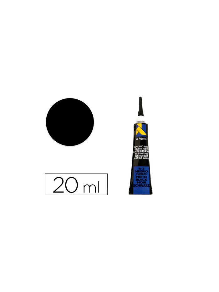 Contorno relieve la pajarita negro r-3 tubo 20 ml Contorno relieve la pajarita negro r-3 tubo 20 ml