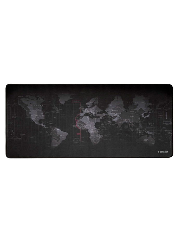Alfombrilla para raton q-connect xxl negra con diseño mapa del mundo 900x400 mm Alfombrilla para raton q-connect xxl negra con diseño mapa del mundo 900x400 mm