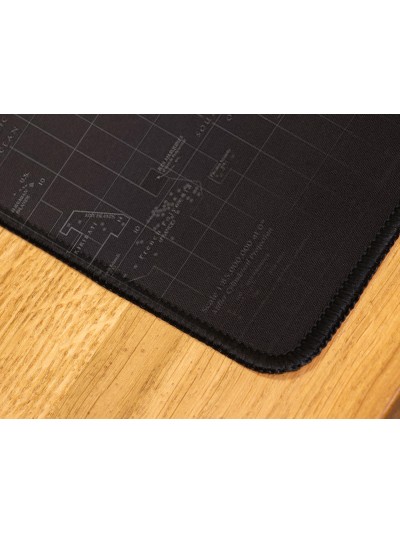 Alfombrilla para raton q-connect xxl negra con diseño mapa del mundo 900x400 mm