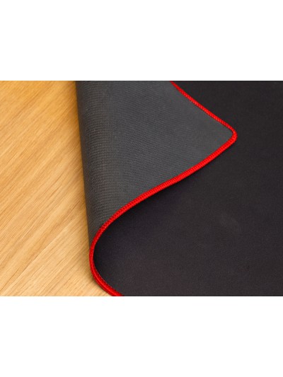 Alfombrilla para raton q-connect xxl negra con borde rojo 900x400 mm