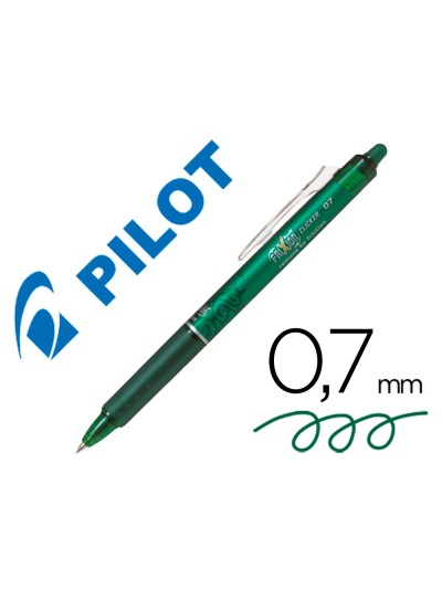 Boligrafo pilot frixion clicker borrable 0,7 mm color verde