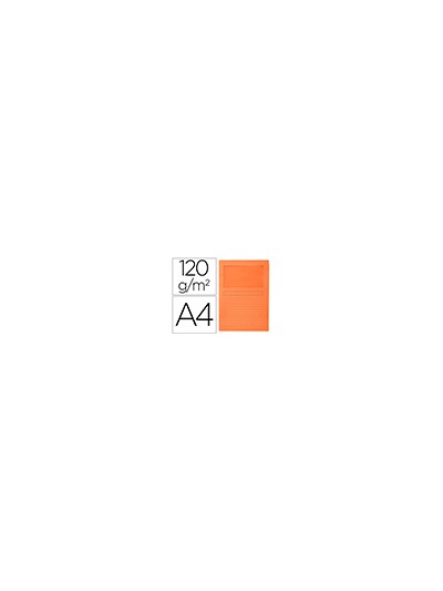 Subcarpeta cartulina q-connect din a4 naranja con ventana transparente 120 g/m2