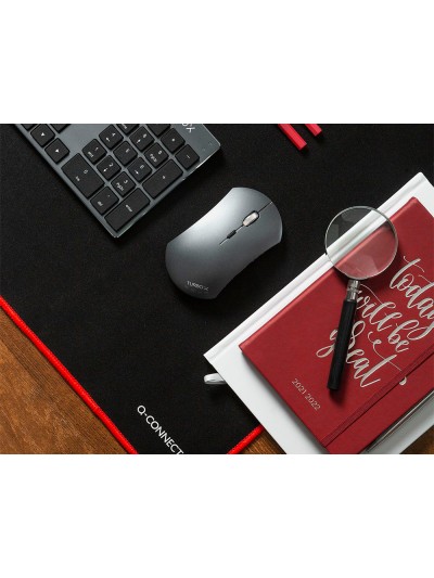 Alfombrilla para raton q-connect xxl negra con borde rojo 900x400 mm
