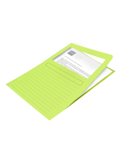 Subcarpeta cartulina q-connect din a4 verde con ventana transparente 120 gr