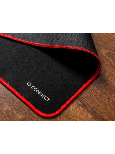 Alfombrilla para raton q-connect xxl negra con borde rojo 900x400 mm