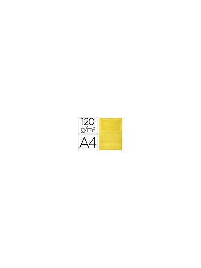 Subcarpeta cartulina q-connect din a4 amarilla con ventana transparente 120 g/m2
