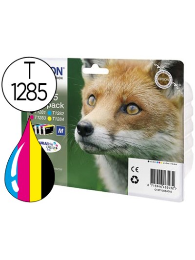 Ink-jet epson s22 sx125/130/420w/425w office bx305 t1285 multipack 4 colores