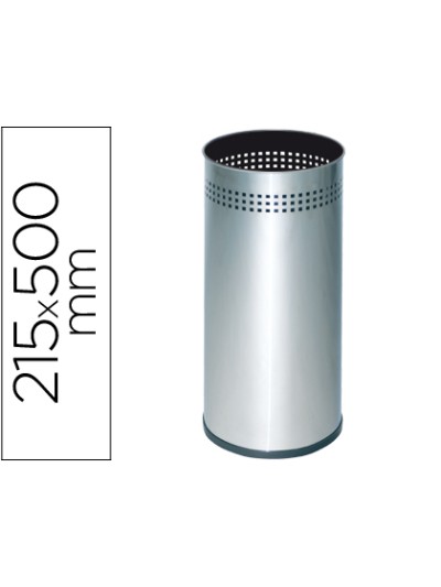 Paraguero metalico 314 perforado plateado 50x21,5 cm